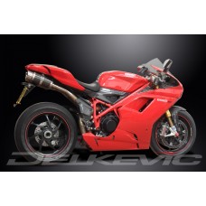 DUCATI 1198 1198S 08-11 200MM ROUND CARBON EXHAUST SYSTEM