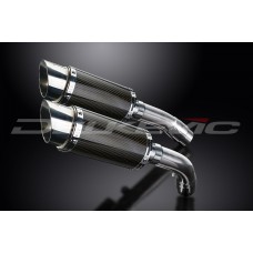 DUCATI 1198 1198S 08-11 200MM ROUND CARBON EXHAUST SYSTEM