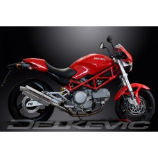 DUCATI MONSTER 620/695/800 2002-2008 350MM OVAL STAINLESS EXHAUST SYSTEM