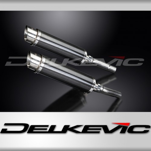 DUCATI MONSTER 620/695/800 2002-2008 DL10 350MM ROUND CARBON EXHAUST SYSTEM