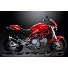 DUCATI MONSTER 620/695/800 2002-2008 DL10 350MM ROUND CARBON EXHAUST SYSTEM