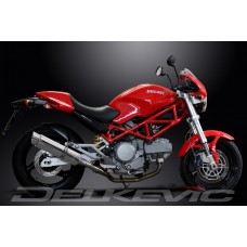 DUCATI MONSTER 620/695/800 2002-2008 SL10 350MM ROUND STAINLESS EXHAUST SYSTEM