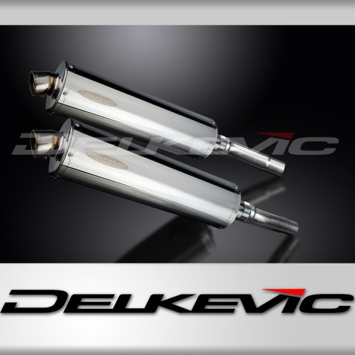 DUCATI MONSTER 620/695/800 2002-2008 450MM OVAL STAINLESS EXHAUST SYSTEM
