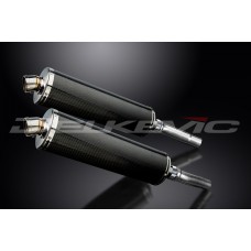 DUCATI MONSTER 620/695/800 2002-2008 450MM OVAL CARBON EXHAUST SYSTEM