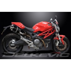 DUCATI MONSTER 696 2008-2014 225MM OVAL CARBON EXHAUST SYSTEM