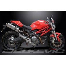 DUCATI MONSTER 696 2008-2014 350MM OVAL STAINLESS EXHAUST SYSTEM
