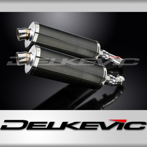 DUCATI MONSTER 696 2008-2014 350MM OVAL CARBON EXHAUST SYSTEM