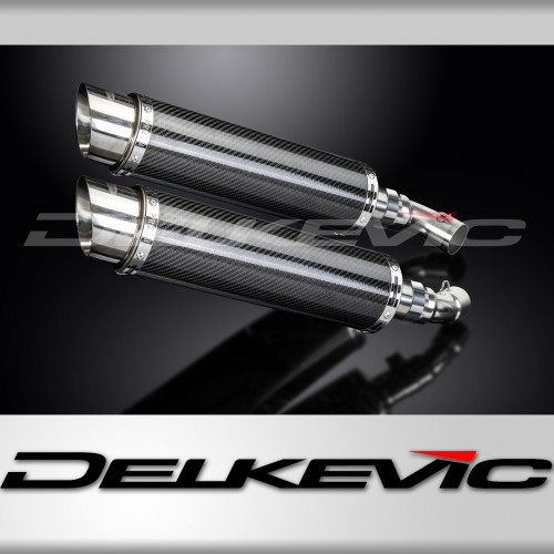 DUCATI MONSTER 696 2008-2014 350MM ROUND CARBON EXHAUST SYSTEM