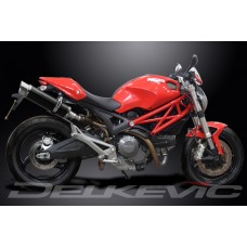 DUCATI MONSTER 696 2008-2014 350MM ROUND CARBON EXHAUST SYSTEM