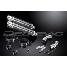 DUCATI MONSTER 696 2008-2014 350MM ROUND CARBON EXHAUST SYSTEM