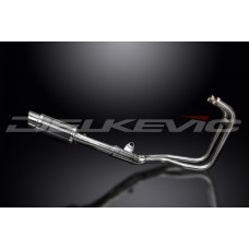 KAWASAKI ER-5 96-07 2 INTO 1 200MM ROUND CARBON FULL EXHAUST SYSTEM