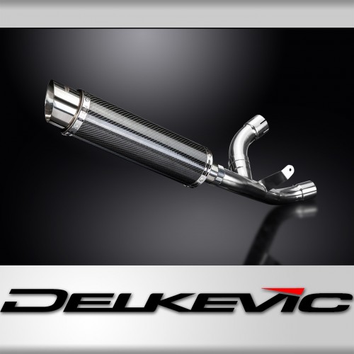 DUCATI 939 SUPERSPORT 17-19 DE-CAT DL10 350MM ROUND CARBON FIBRE EXHAUST SYSTEM