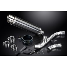 DUCATI 939 SUPERSPORT 17-19 DE-CAT DL10 350MM ROUND CARBON FIBRE EXHAUST SYSTEM