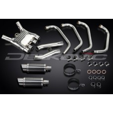 YAMAHA FJ1200 1TX 86-88 4 INTO 2 200MM ROUND CARBON EXHAUST SYSTEM