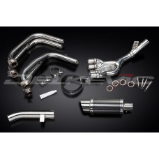 YAMAHA FZS600 FAZER 1997-2003 200MM ROUND CARBON FULL EXHAUST SYSTEM