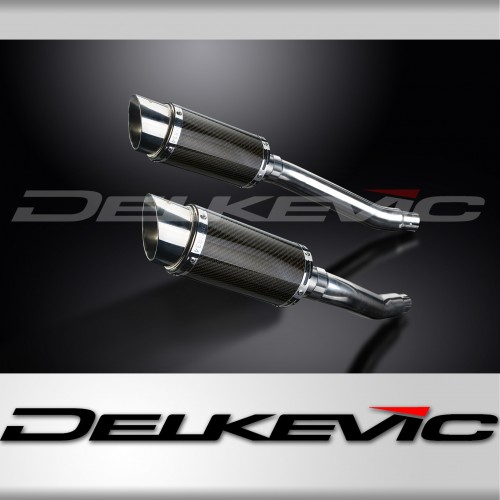 YAMAHA TDM900 2002-2012 200MM ROUND CARBON EXHAUST SYSTEM