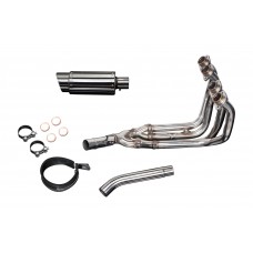 YZF600R THUNDERCAT 1994-2007 / MINI 200mm (8 inch) CARBON FIBRE ROUND SILENCER 4-2 COMPLETE SYSTEM
