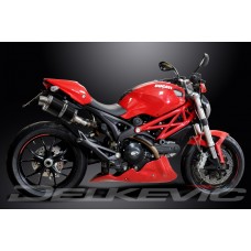 DUCATI MONSTER 796 11-15 225MM OVAL CARBON EXHAUST SYSTEM