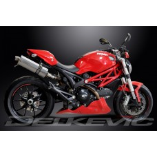 DUCATI MONSTER 796 11-15 350MM OVAL STAINLESS EXHAUST SYSTEM