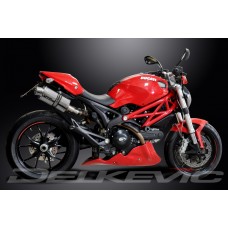 DUCATI MONSTER 796 11-15 225MM OVAL STAINLESS EXHAUST SYSTEM