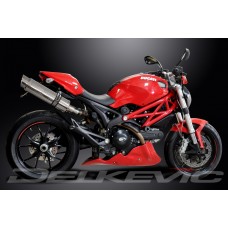 DUCATI MONSTER 796 11-15 350MM ROUND STAINLESS SL10 EXHAUST SYSTEM