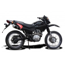 HONDA XR125 03-10 200MM ROUND CARBON FULL EXHAUST SYSTEM