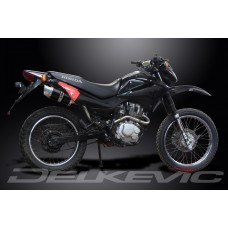 HONDA XR125L 2003-2010 200MM ROUND CARBON EXHAUST SYSTEM