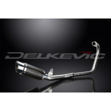 HONDA CBF250 04-12 200MM ROUND CARBON COMPLETE EXHAUST SYSTEM