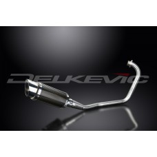 HONDA CBF125 2008-2015 200MM ROUND CARBON COMPLETE EXHAUST SYSTEM