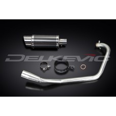 HONDA CBF125 2008-2015 200MM ROUND CARBON COMPLETE EXHAUST SYSTEM