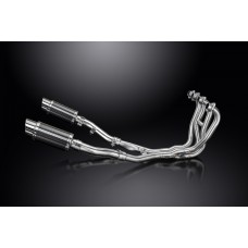 KAWASAKI ZZR600 D1 90-09 4-2 200MM ROUND CARBON FULL EXHAUST SYSTEM