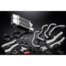 KAWASAKI ZZR600 D1 90-09 4-2 200MM ROUND CARBON FULL EXHAUST SYSTEM