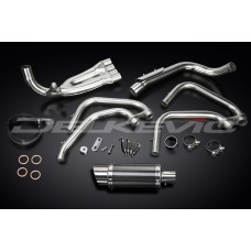 HONDA CB600F HORNET 1998-2002 200MM ROUND CARBON COMPLETE 4-1 EXHAUST SYSTEM