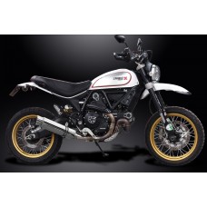 DUCATI SCRAMBLER DESERT SLED 17-24 350MM ROUND STAINLESS EXHAUST SYSTEM