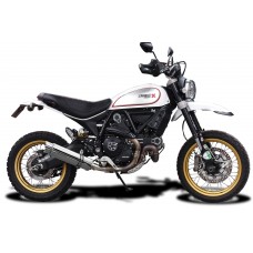 DUCATI SCRAMBLER DESERT SLED 17-24 350MM ROUND STAINLESS EXHAUST SYSTEM