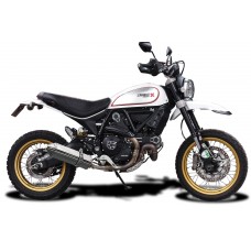 DUCATI SCRAMBLER DESERT SLED 17-24 320MM TRI-OVAL STAINLESS EXHAUST SYSTEM