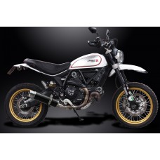 DUCATI SCRAMBLER DESERT SLED 17-24 350MM ROUND CARBON EXHAUST SYSTEM