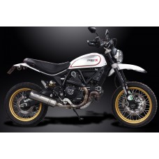 DUCATI SCRAMBLER DESERT SLED 17-24 343MM X-OVAL STAINLES STEEL EXHAUST SYSTEM