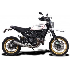 DUCATI SCRAMBLER DESERT SLED 17-24 343MM X-OVAL STAINLES STEEL EXHAUST SYSTEM