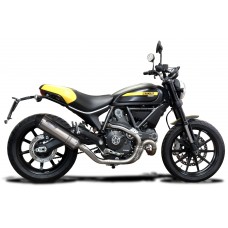 DUCATI SCRAMBLER 800 2015-2020 343MM X-OVAL STAINLESS EXHAUST SYSTEM